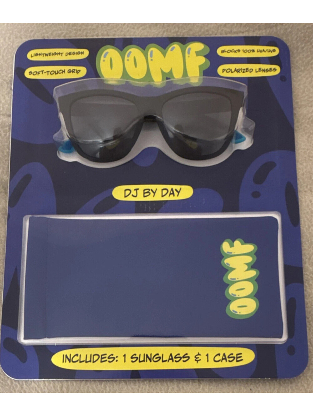 OOMF DJ BY DAY Polarized Soft-Touch Grip Lightweight Sunglasses Black UVA/UVB